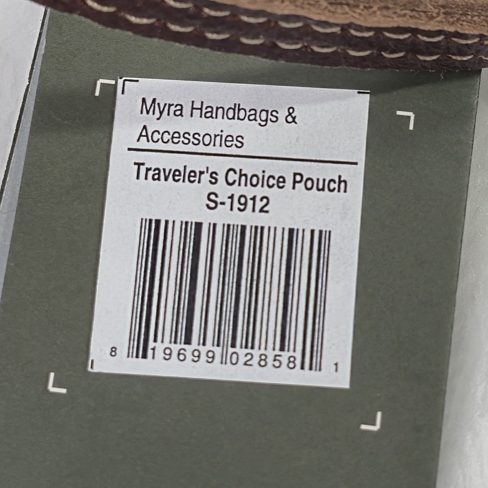 Myra Bag S-1912 Aztec Canvas Leather Pouch Clutch Wristlet Traveler New - Picture 3 of 9